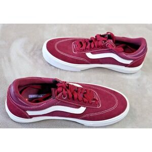 Vans Skate Shoes Mens Size 5 Burgundy Suede Wafflecup Low Top Skateboarding